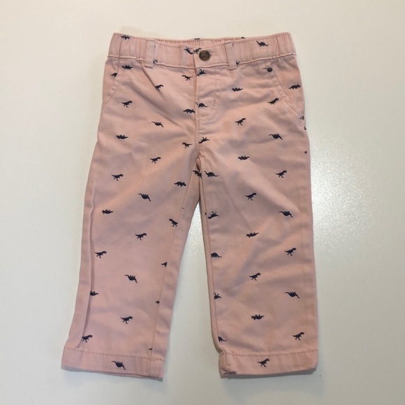 Carter’s Toddler Boys Pink Dinosaurs Pants 12M - Picture 1 of 4